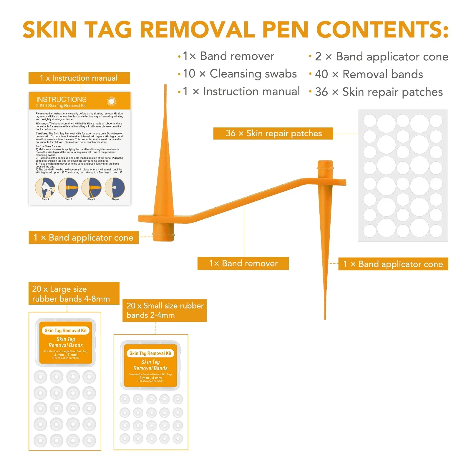 Eenvoudige gereedschapsset voor het verwijderen van wratten Huidtag Verwijderingsgereedschap Gemakkelijk schoon te maken Huidverzorgingshulpmiddel Huidtagverwijdering Verzorgingsproducten