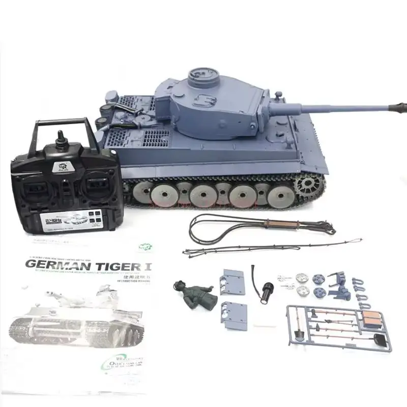

Henglong 3818-1 Tiger RC Tank Model World War II German Tiger I Heavy Tank Crawler Metal 1:16 Simulation Remote Control Car Toy
