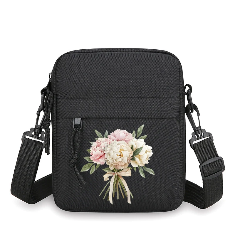 New Flower Series Men Women Mini Mobile Phone Bag Fashion Aesthetics Floral Small Crossbody Bags Gifts