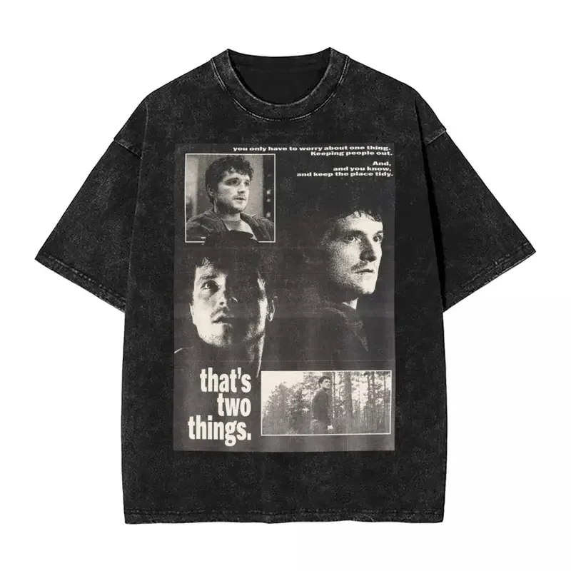 Washed T-Shirts Josh Hutcherson Mike Schmidt Hip Hop Vintage T-Shirt Oversize Streetwear Cotton Printed Tops Tees Men Women