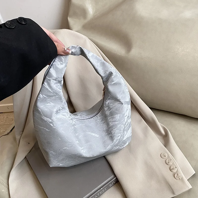 

Модная матовая китайская сумка-пельмень для женщин, новинка 2025 года, универсальная сумка через плечо