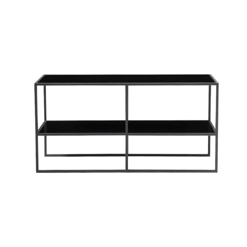 

Italian porch table light luxury modern porch cabinet foyer entry stainless steel porch table designer against the wall