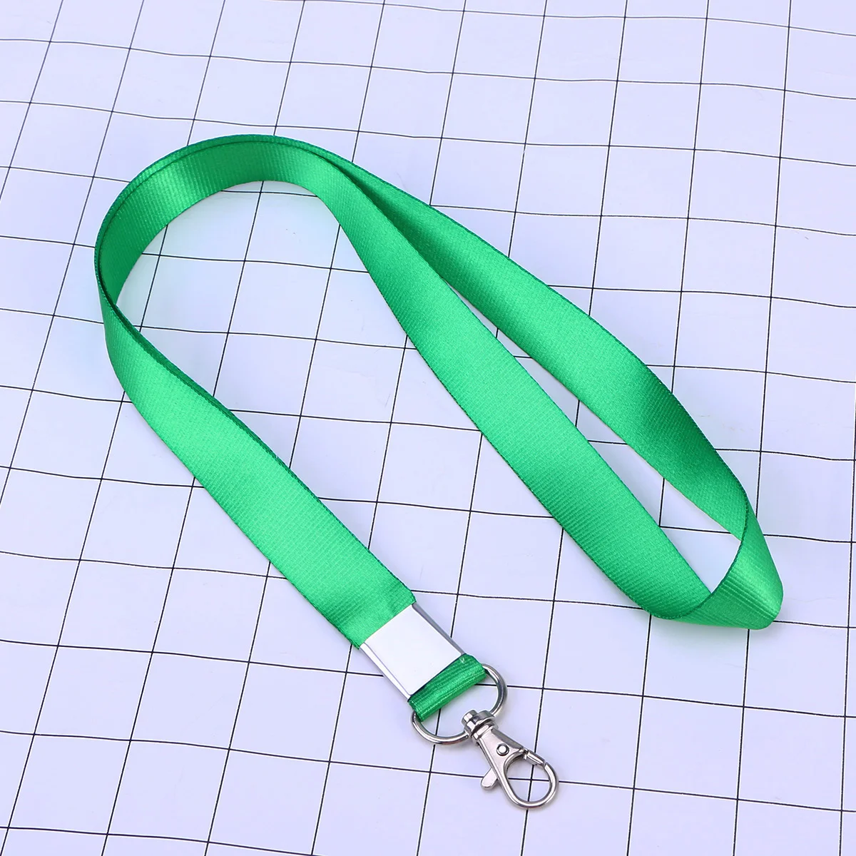 1PCS Neck Strap Lanyard Safety Metal Badge Lanyard for Business Id Key (Grass Green) ID lanyand