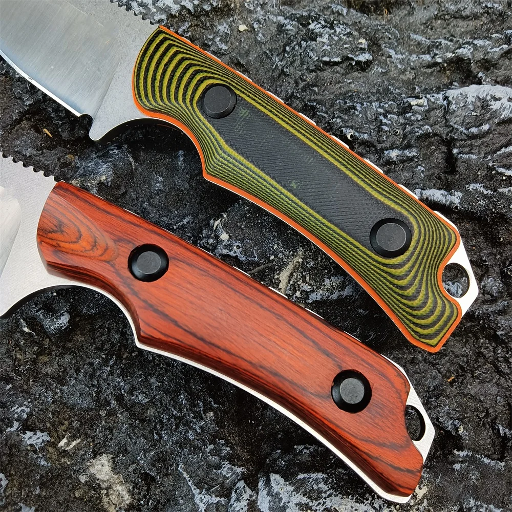 BM 15017 Tactical Hunting Knife Fixed Blade Knife 8Cr13Mov Blade G10 / Wood Handle Outdoor EDC Camping Hiking Survival Tools