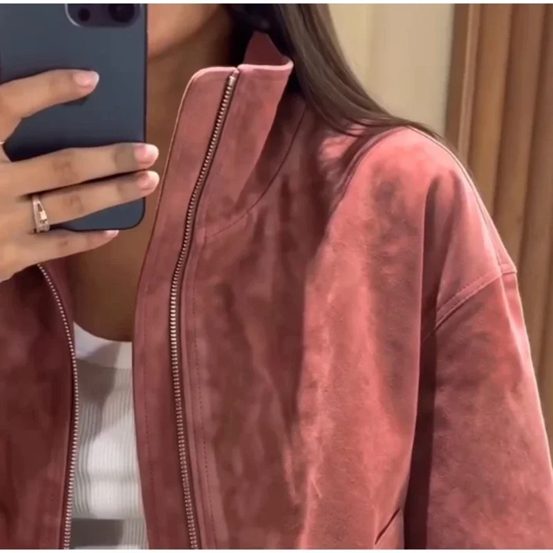 Damen Spitzen-Blazer-Jacke mit V-Ausschnitt, langen Ärmeln und Schnürung an der Taille, kurzer Mantel, Herbst 2026, High-Street-Oberbekleidung – Detail 7