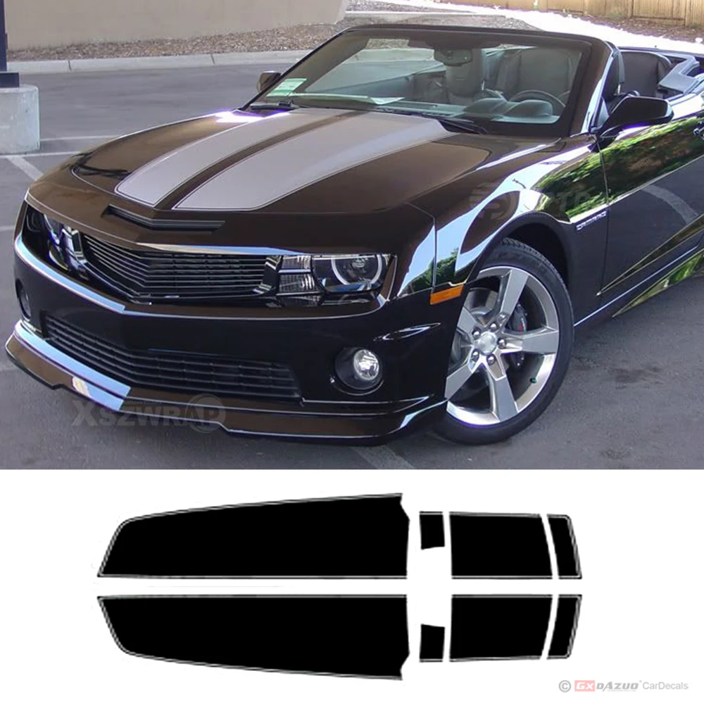 

2010-2013 для Chevy Camaro гоночные полосы R-SPORT OE CONVERTIBLE Pro наклейки на багажник дополнительный спойлер задний бампер