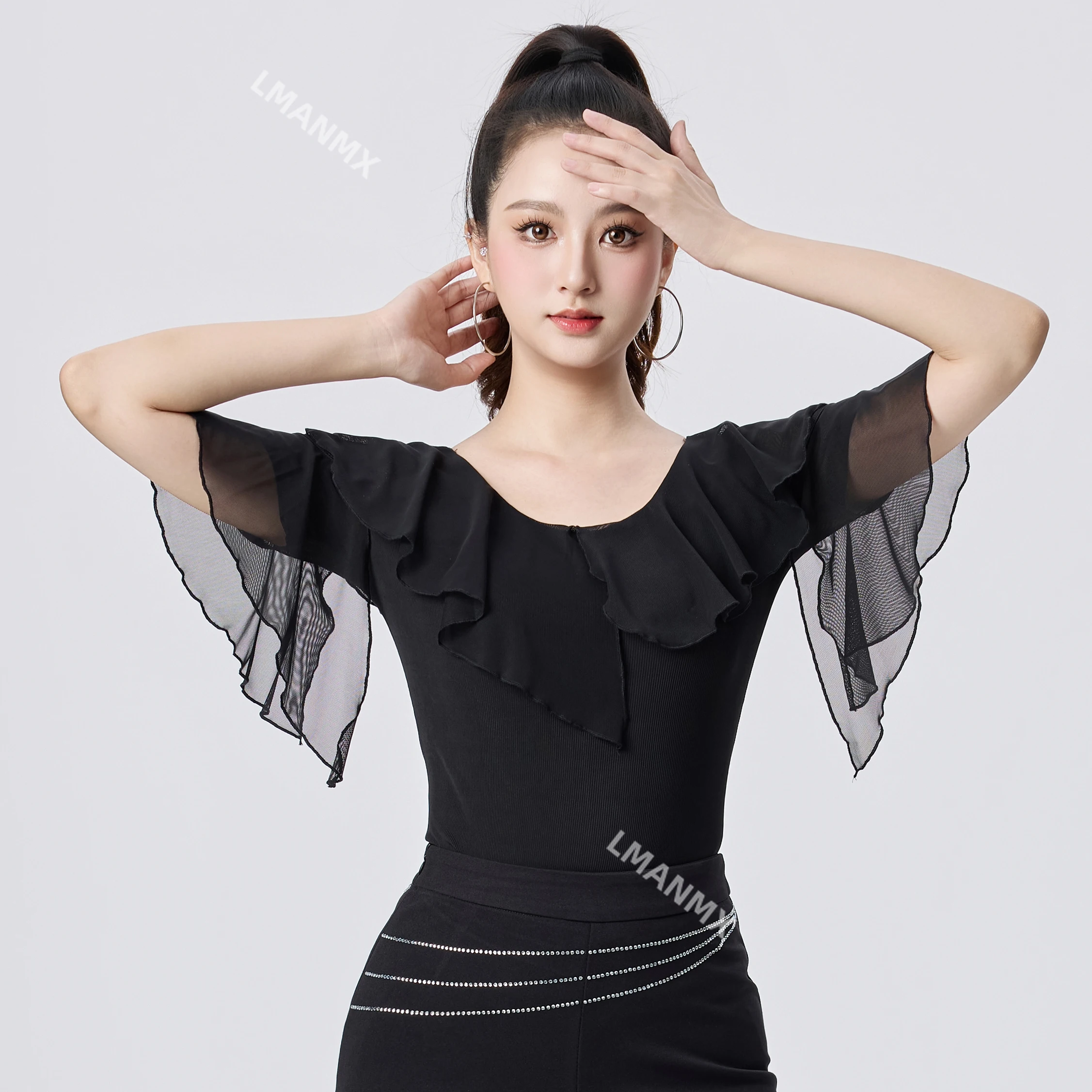 

Latin dance practice clothes, dance tops, women's single piece, national standard dance clothes, adult new