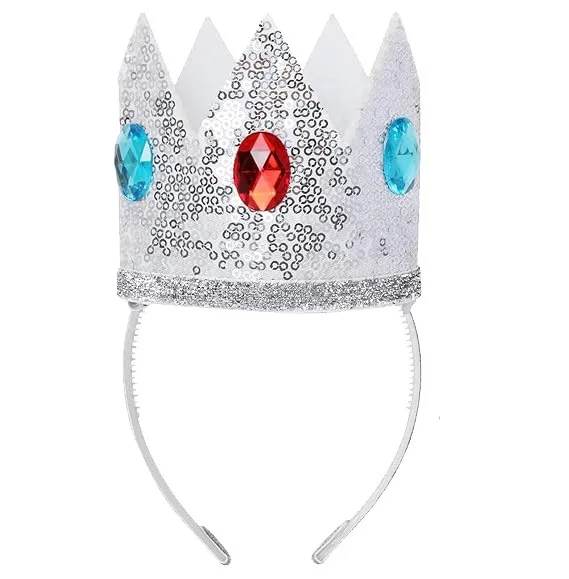 Peach Crown Rosalina Princess Headband Set Peach Cosplay Disguise Headgear Magic Wand Halloween Suit  Accessories Gifts Prop