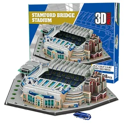 DIY Chelsea Stamford Bridge Football Stadium 3d Stereo Puzzle Model SZ