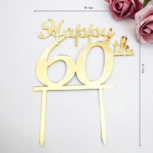 الرقم الذهبي الاكريليك كعكة توبر, عيد ميلاد سعيد, الحب, كعكة الزفاف توبر, زخرفة الحفلات, 40, 50, 60, 70, 80 أفضل 11 كعكة مبيعا 70 عاما - رقم 10