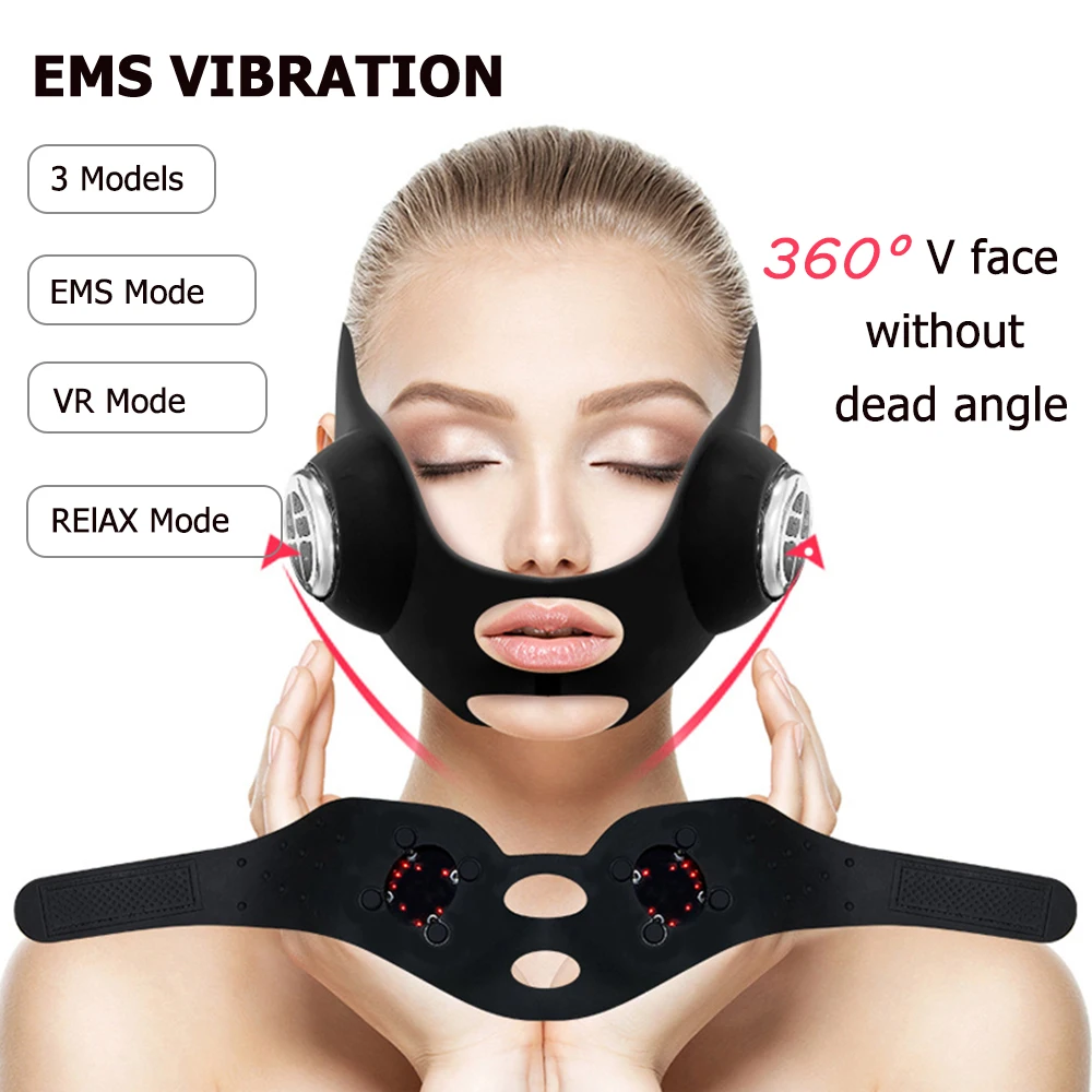 مزدوجة الذقن المخفض الذقن رفع حزام ترهل الجلد شد الوجه على شكل حرف V كفاف تشديد حزام المضادة للتجاعيد ChinUp جهاز الجمال #2