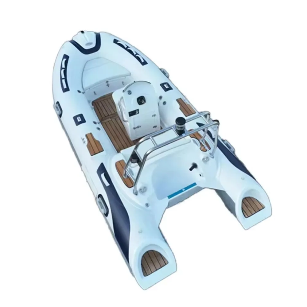 New Model 13ft 390cm Fiberglass Hull RIB Rescue Boat PVC Hypalon Inflatable Rigid Inflatable Boat