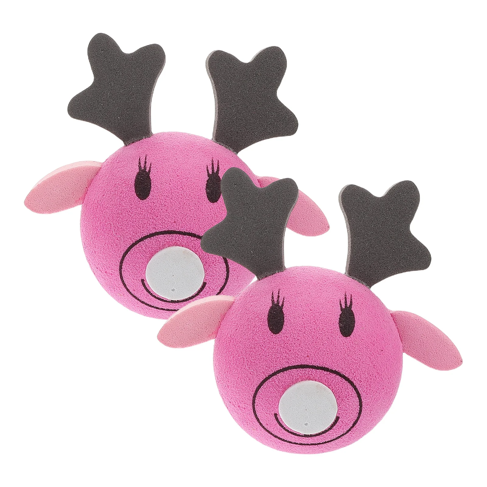

2Pcs Car Antenna Ball Reindeer Eva Decorative Topper Vehicle Exterior Accessories Cute Deer Antenna Ornament Car Roof Decoration