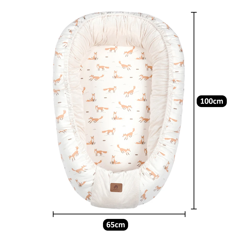 Nests For Baby Newborn Lounger 65*100Cm Portable Cradle For Baby 0-36 Months Boys Girls Bassinet Winter Warm Bumper In Crib