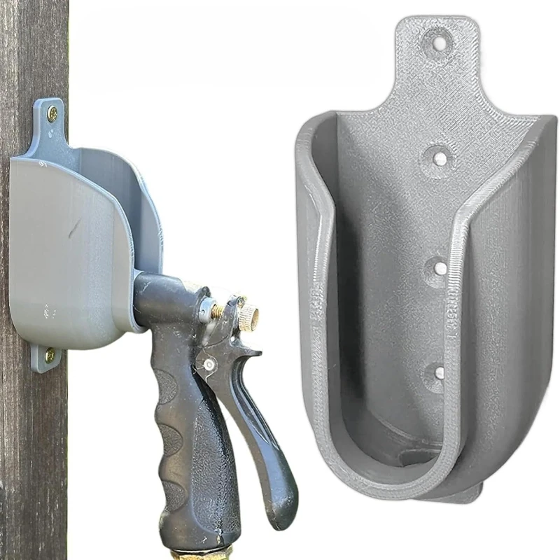 

Wall Mounted Garden Hose Holder for Sprayer - Space - Saving Storage Organizer with Hooks for Hoses, Sprayers & Accessories