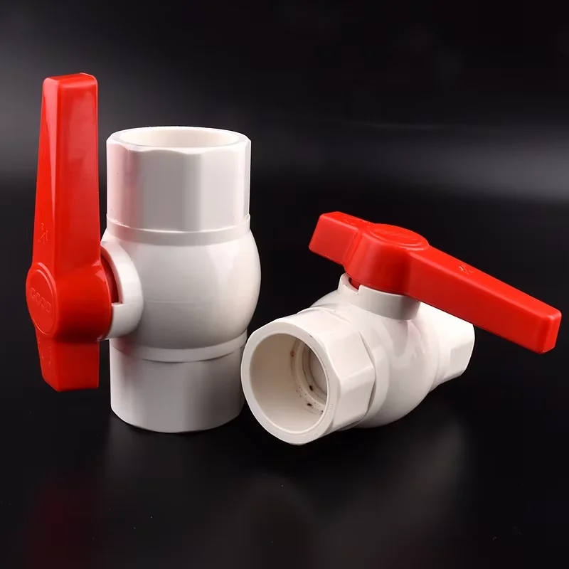 Inner Diameter 20~110mm Big Size UPVC Pipe Ball Valves Aquarium Fish Tank Drainage Composite Socket Joint Water Pipe Valve