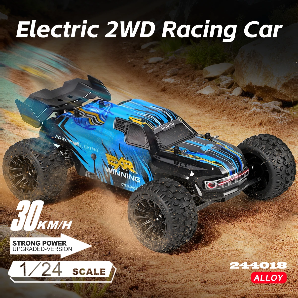 1/24 WLtoys 244018 Fast RC Off Road Truck 2.4G Full Proportional 3-Speed Remote Control Buggy with Gyro Hobby Grade RC Vehicle
