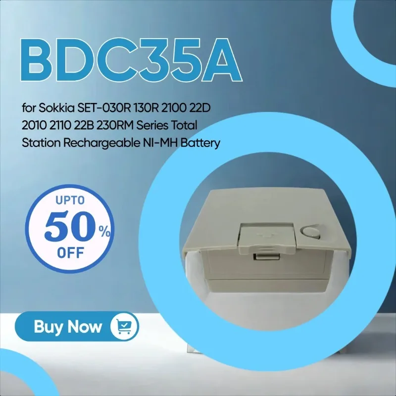 

6V 2700mAh BDC35A Battery for Sokkia SET-030R 130R 2100 22D 2010 2110 22B 230RM Series Total Station Rechargeable NI-MH Battery
