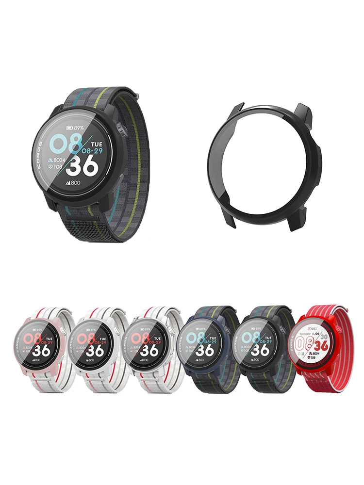 2-in-1 Vollschutz-Glasgehäuse für Coros Pace 3 Smartwatch, Displayschutzfolie mit gehärtetem Glasfilm. – Detail 3