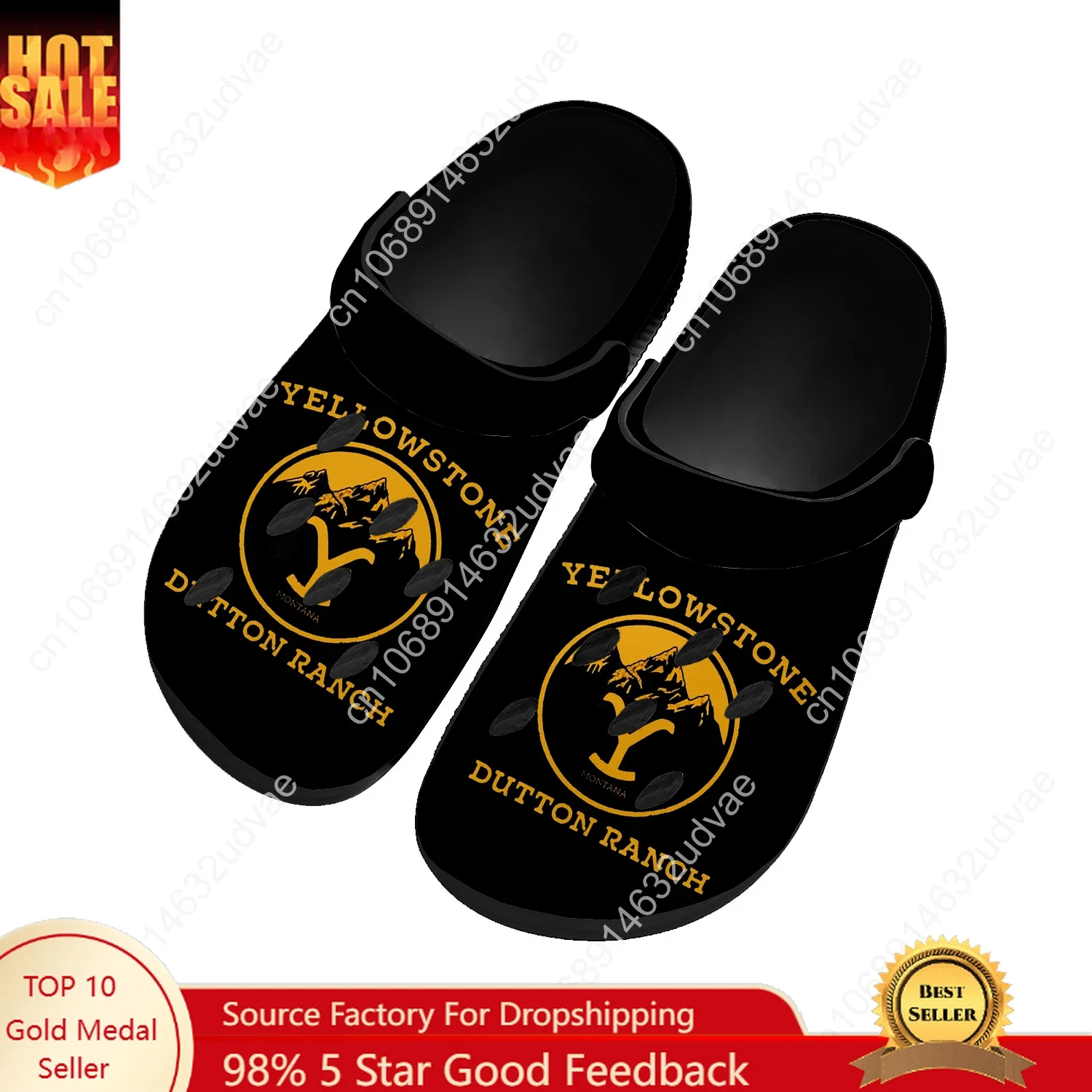 Yellowstone Water Shoes Mens Womens High Quality Fashion Home Garden Clogs Custom Sandals Beach Breathable Hole Slippers