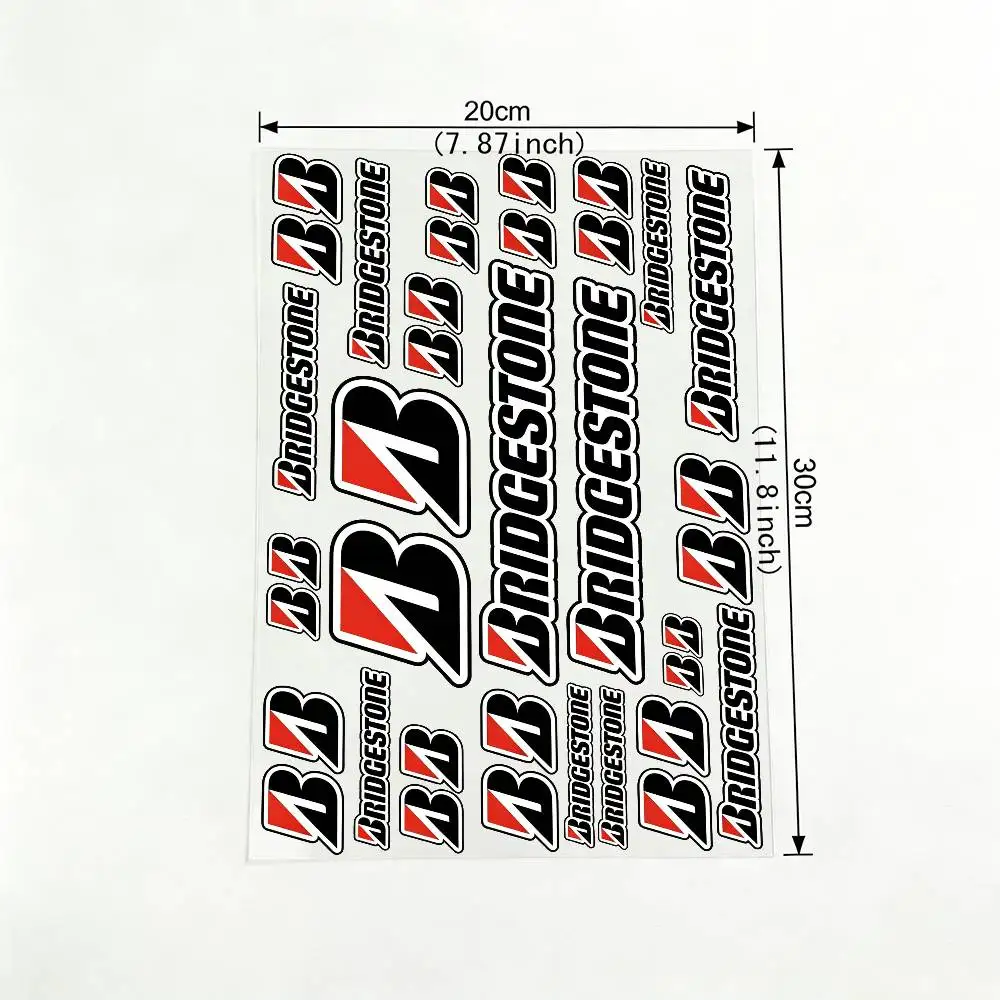 Laser For Bridgestone Waterproof Reflective Motorbike Stickers Easy Peel Removable Decals For Motorcycle Car - view 3