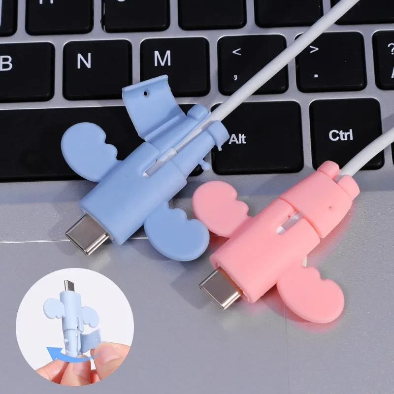 12/1 szt. Miękka silikonowa osłona na kabel do transmisji danych dla iPhone Samsung Xiaomi Organizer na kabel USB