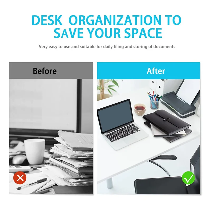 L53A-2X Accordian File Organizer 13 Pocket Expanding File Folder Plastic Expandable File Folder Color Inside