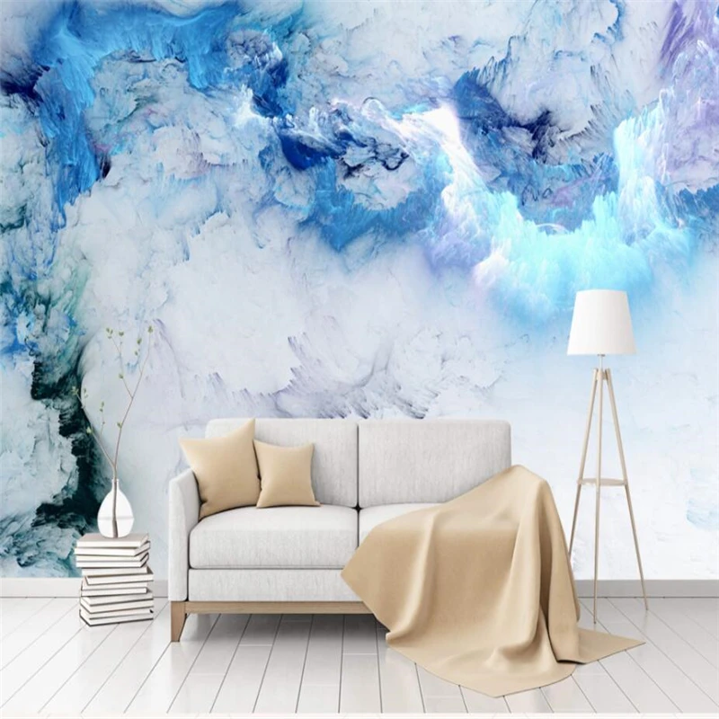 

Customized wallpaper Nordic minimalist abstract color cloud mural Living room bedroom background wall decoration painting behang