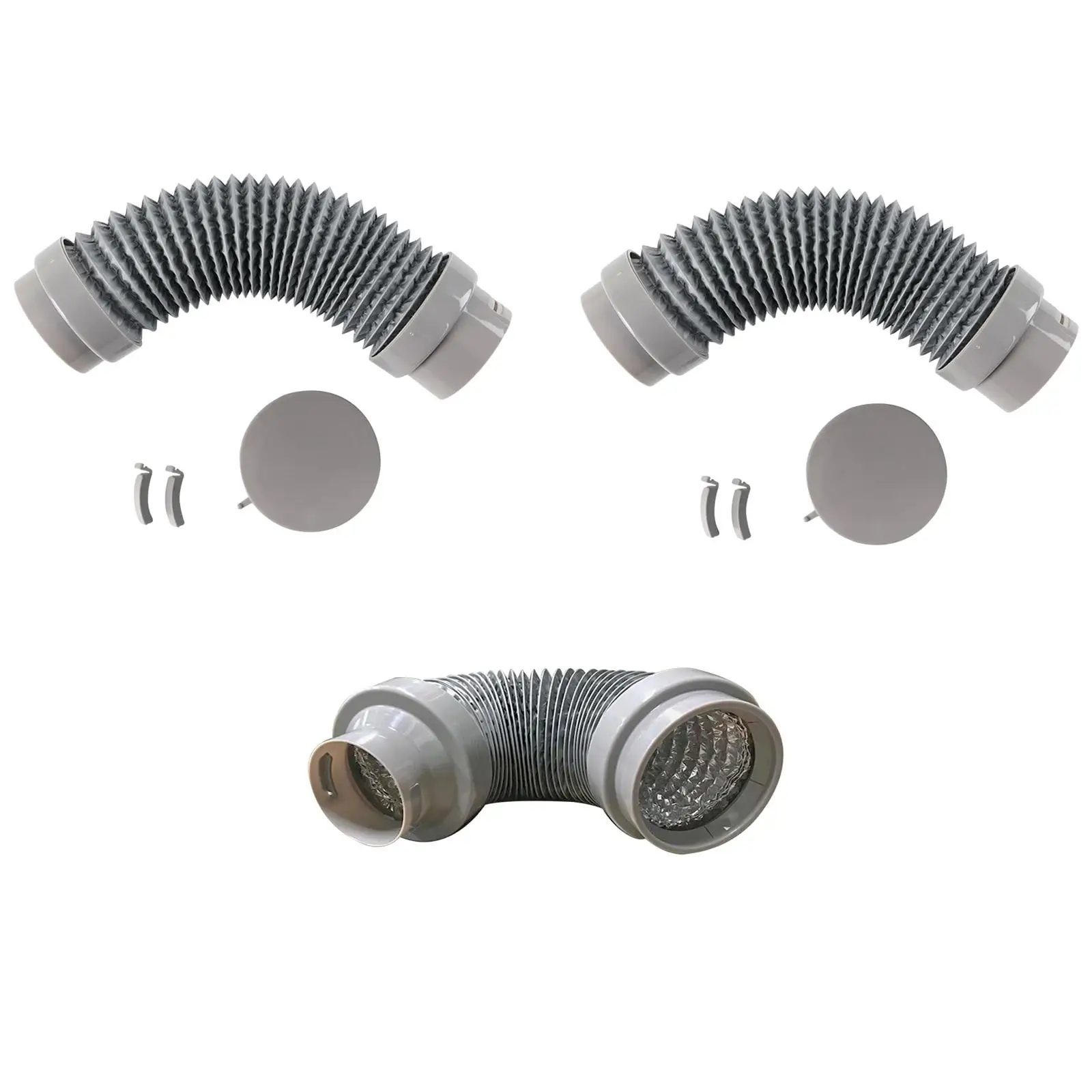 Portable Exhaust Pipe Vent Hose Expandable PE Ducting Joint Interface for Air Compressor and Repair DIY Projects
