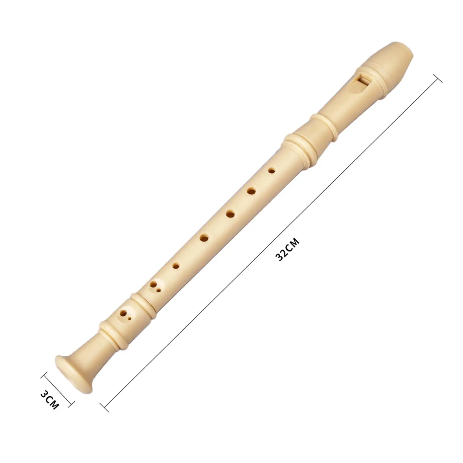 Plastic Soprano Recorder C Key Long Flute Instrument for Beginners School