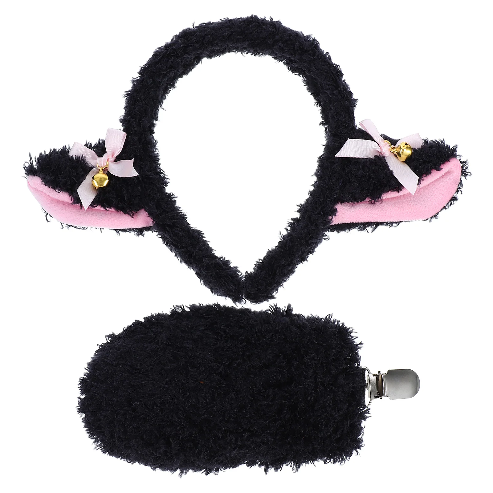 

1Set Animal Lamb Costume Set Soft Sheep Ear Headband Matching Tail Ideal for Cosplay Party Play Daily Performance Events
