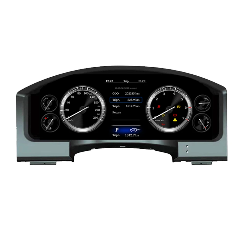 12.3" Digital Instrument Cluster Speedometer for Land Cruiser LCD Dashboard Car Cockpit Digital Dashboard Cluster