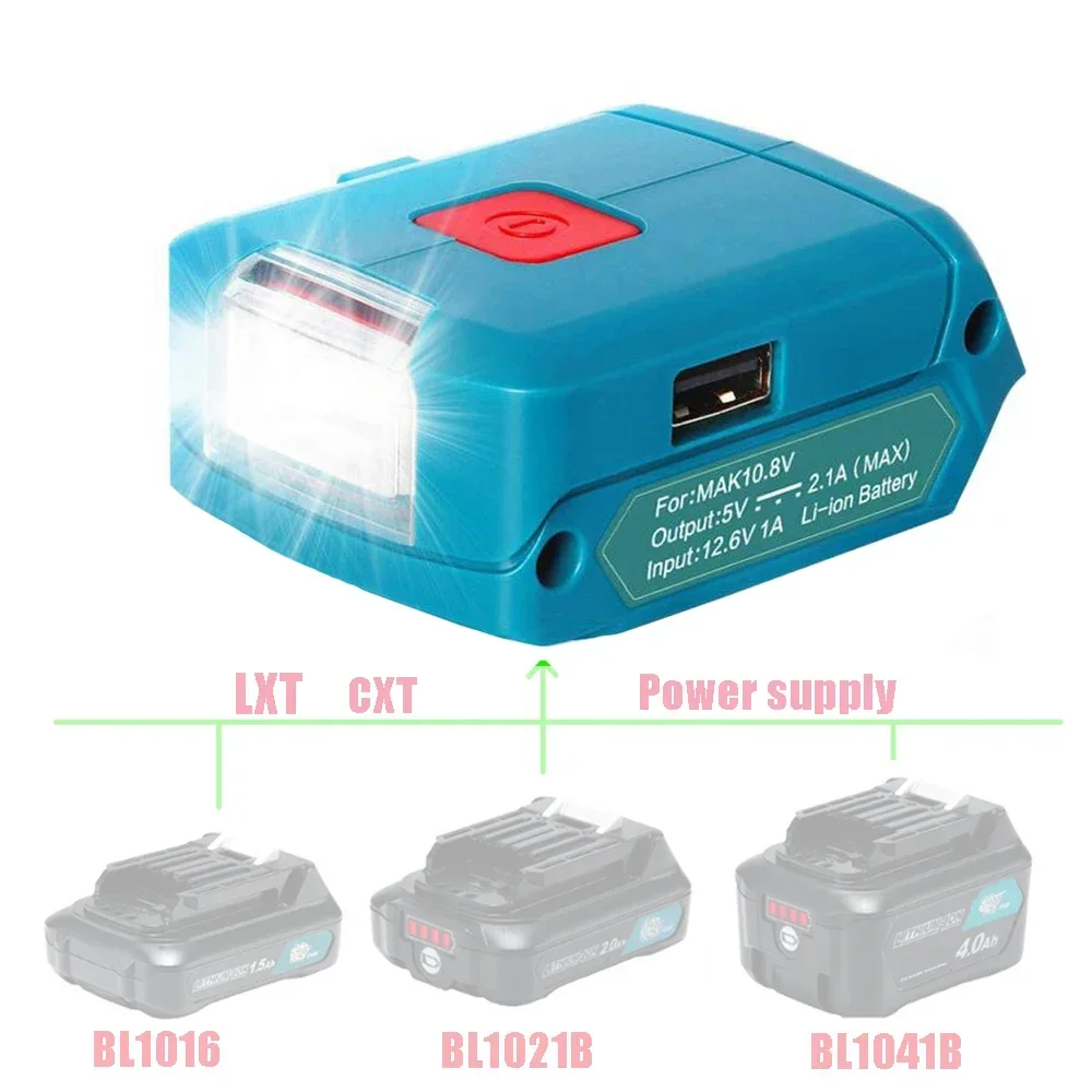 Imagem -02 - Carregador Lâmpada de Trabalho Ml103 Led Light Lanterna Usb Power Bank Bl1016 Mt1015 12v 10.8v Bateria de Lítio Bl1041 Makita-bl1021b