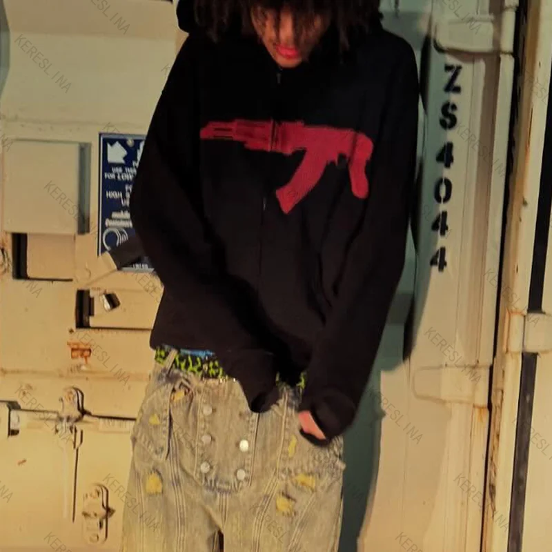 Y2k فاسق طباعة الهيب هوب الجرونج الرجعية الموضة العصرية شارع العليا تنوعا فضفاضة تناسب الأوروبية الأمريكية الكلاسيكية روك للجنسين هوديس