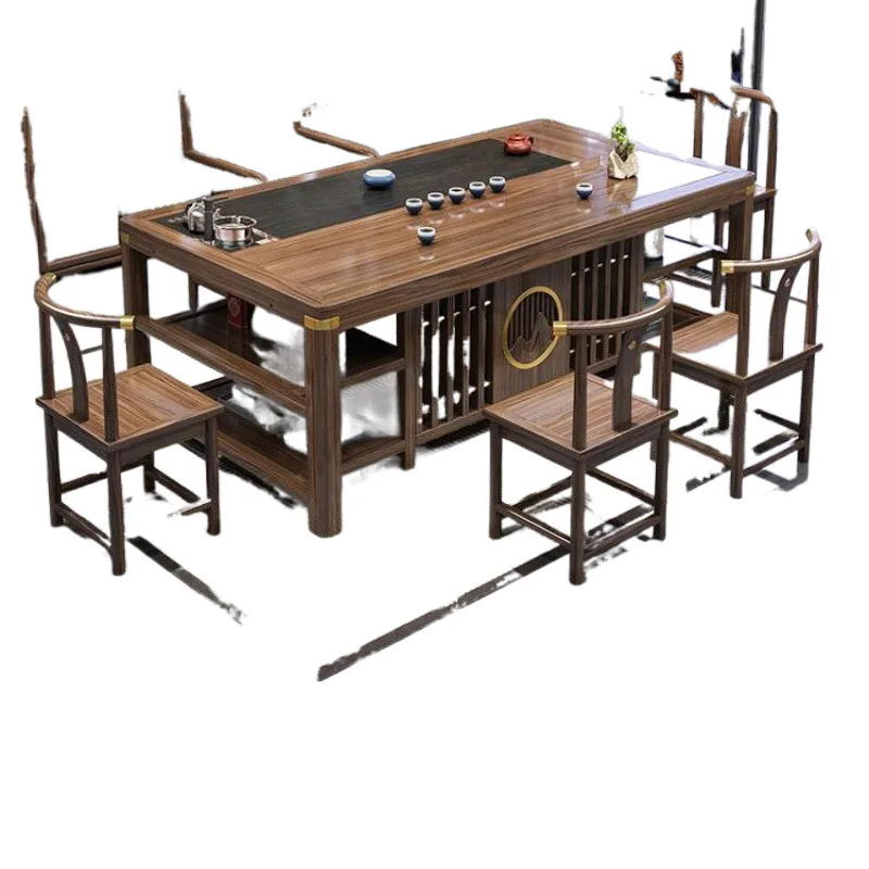 

New Chinese style, tea table and chair combination, automatic coffee table