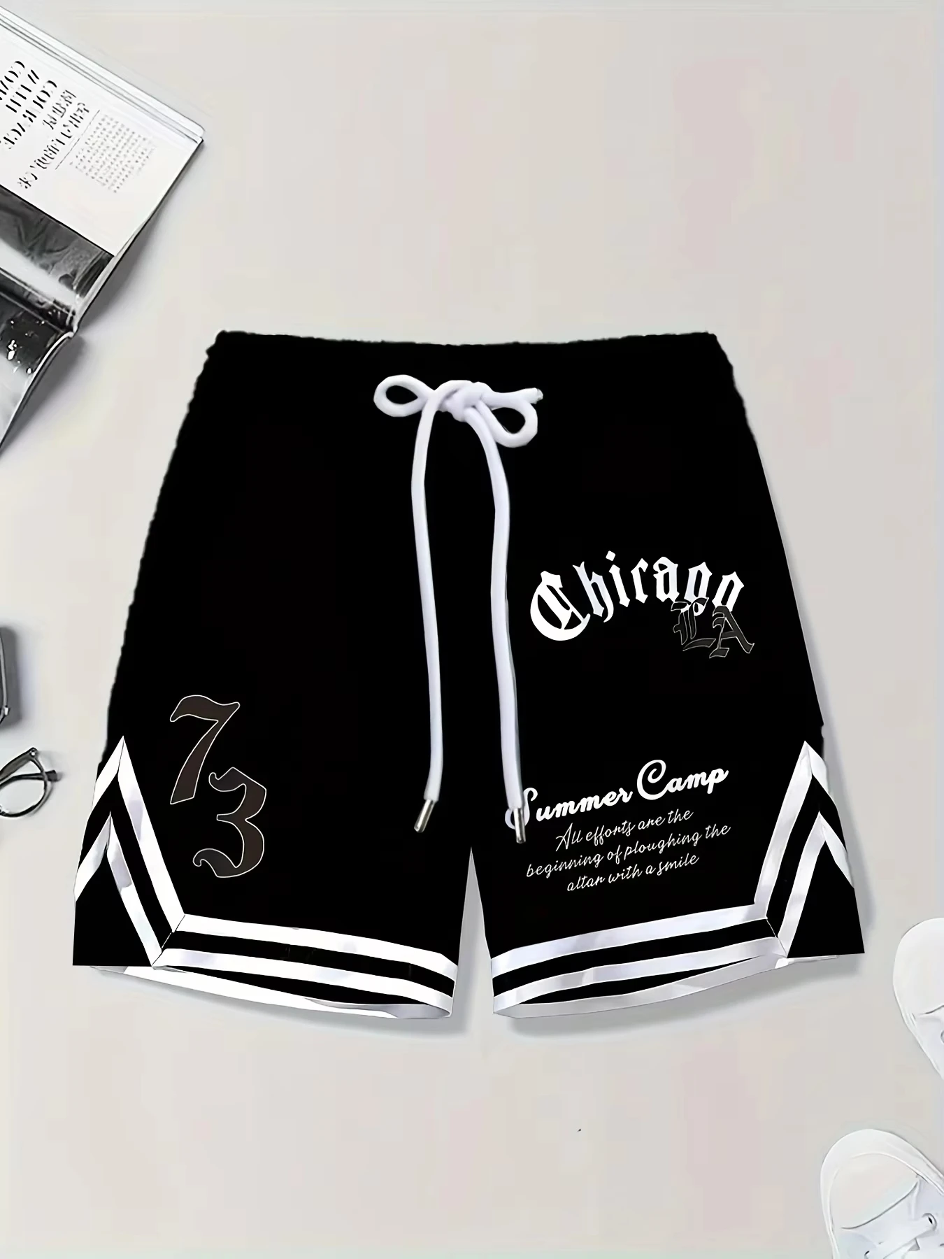 

New Summer Fashion Men Shorts 3D Printed Basketball Shorts Casual Sports Outdoor Shorts Quick Drying Letter Print Short Pants