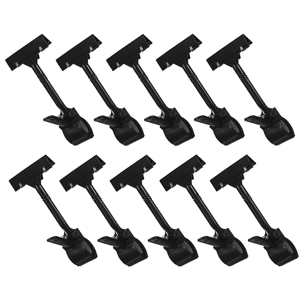 

10 Pcs Supermarket Price Tags Signs Shelf Merchandise Holder with Clamp Pp Rotating Clip