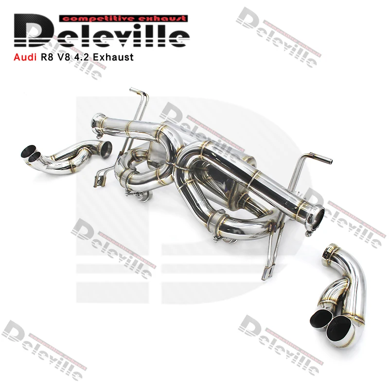 Car Exhaust Catback Muffler For For Audi R8 V8 4.2L 304 Stainless Steel Pipes High Performance Automobile Exhaust Catback