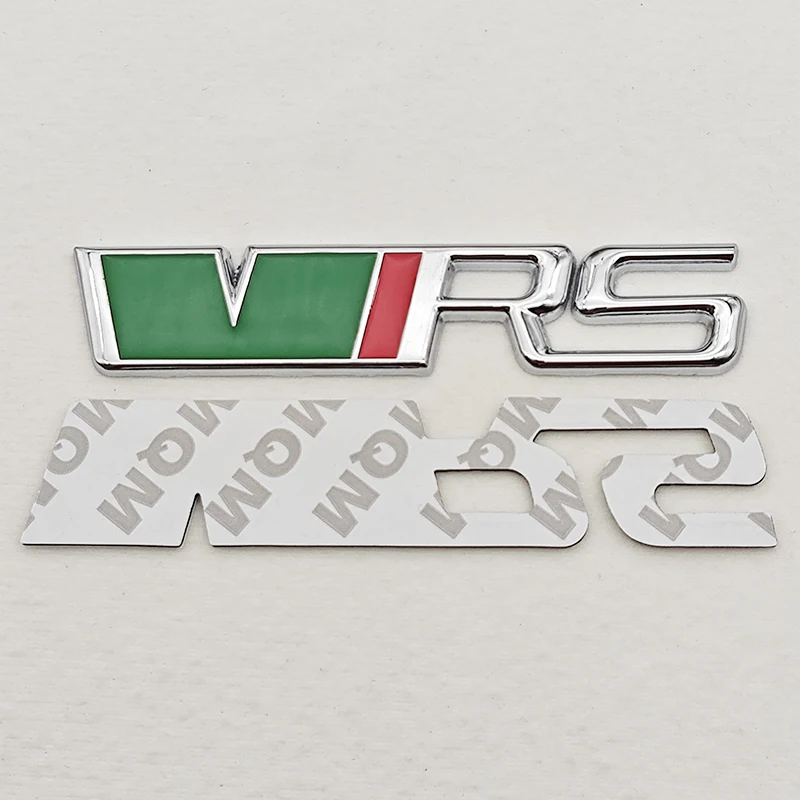 3D Metall Logo VRS Aufkleber Buchstaben Emblem Auto Frontgrill Kotflügel Seite Stamm Abzeichen Für Skoda RS VRS Aufkleber Zubehör