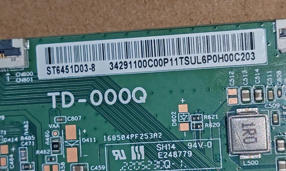 

TD-000Q ST6451D03-8 4K 120Hz T-CON LED TV logic board, tested well, physical photos