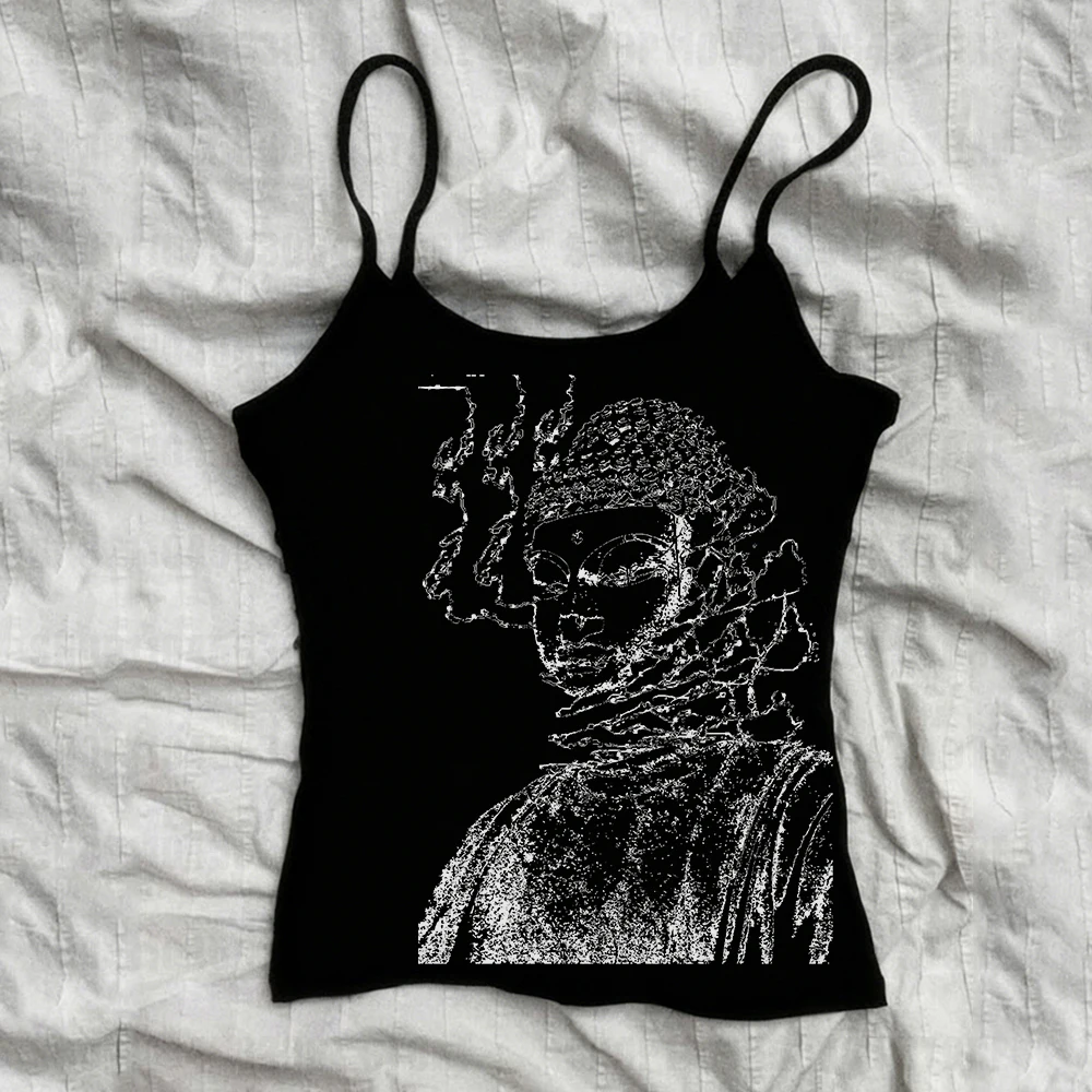 Crop Tops With Suspenders Grunge Clothes Y2k Vintage Top Women Aesthetic Women's Corset Woman Clothing Emo Summer Tanks & Camis