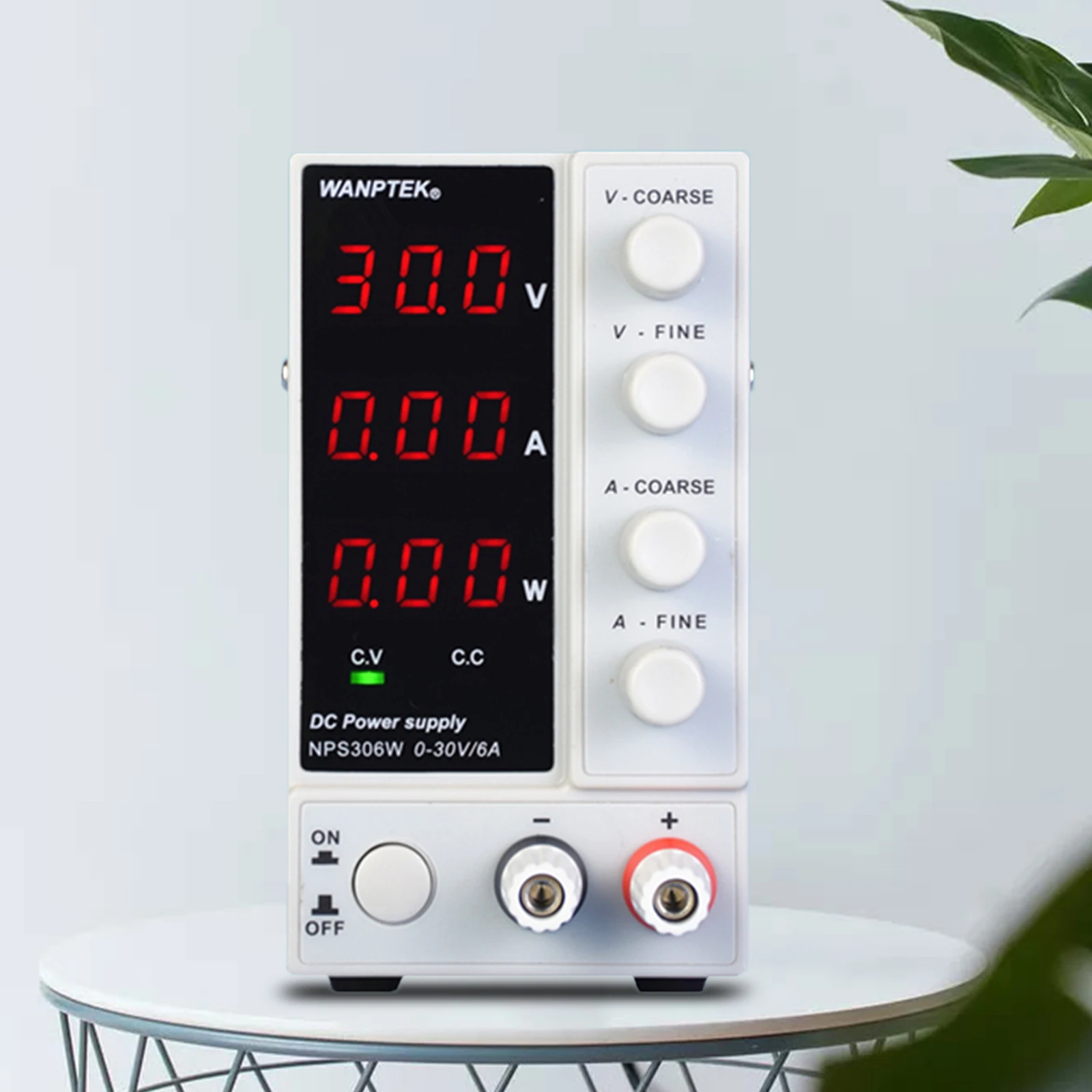 

NPS306W DC Power Supply(Easy to Use) - Spiral Buttons(Precise Adjustment)&Simple Switch Operation, AC 110V Input(Research/Lab)