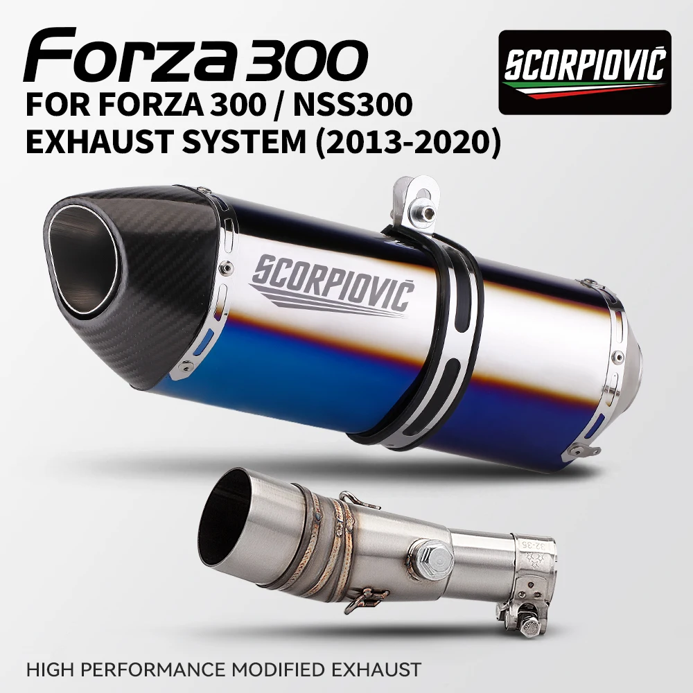 

Подходит для мотоциклов FORZA300/NSS300, комплект выхлопной системы из нержавеющей стали (2013-2020)