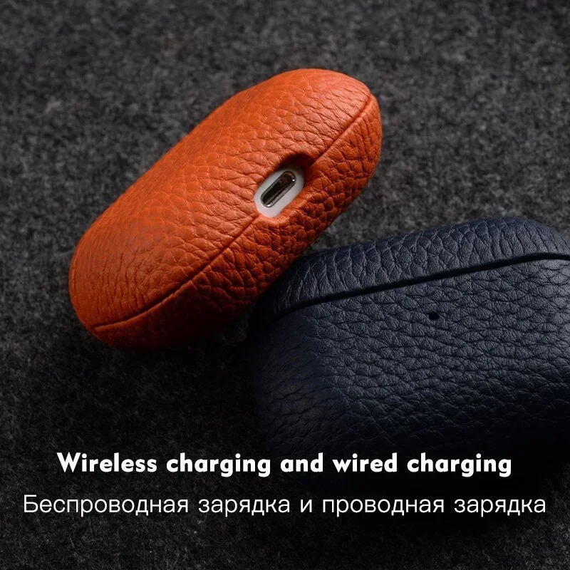 Melkco 100% Oryginalne Skórzane Etui z Skóry Bydlęcej na Airpods Pro 3 2 Pro3 Premium Pokrowiec na Słuchawki do AirPods 4 3 Pro 3 2, Etui Biznesowe — zdjęcie produktu 6