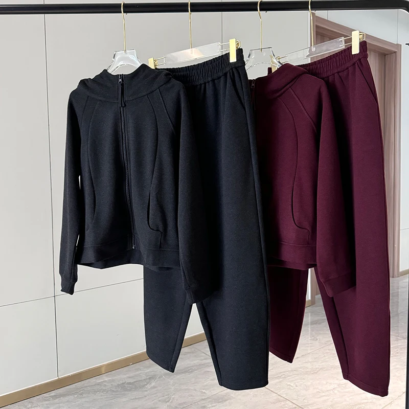 

Высококачественная толстовка с капюшоном из ацетатной шерсти Meecion, комплект брюк, мягкая нечеткая женская повседневная спортивная одежда Thiened Sli