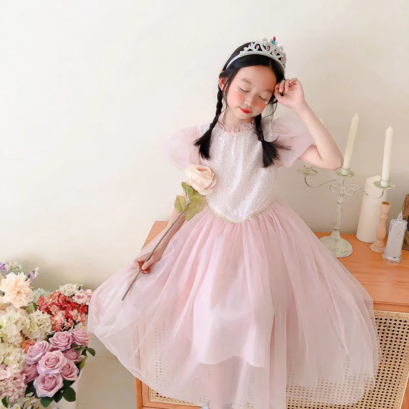 Girls' High-End Dress High-End Light Luxury Piano Playing Dress Birthday Host