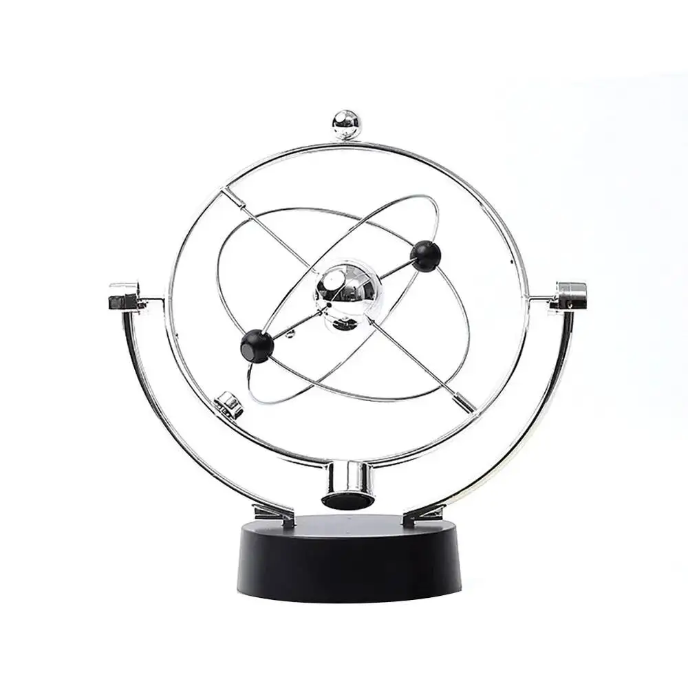 Rotating Balance Pendulum Ball Physics Science Planet Model Electronic Perpetual Motion Toy Figurine Home Office Desk Decor