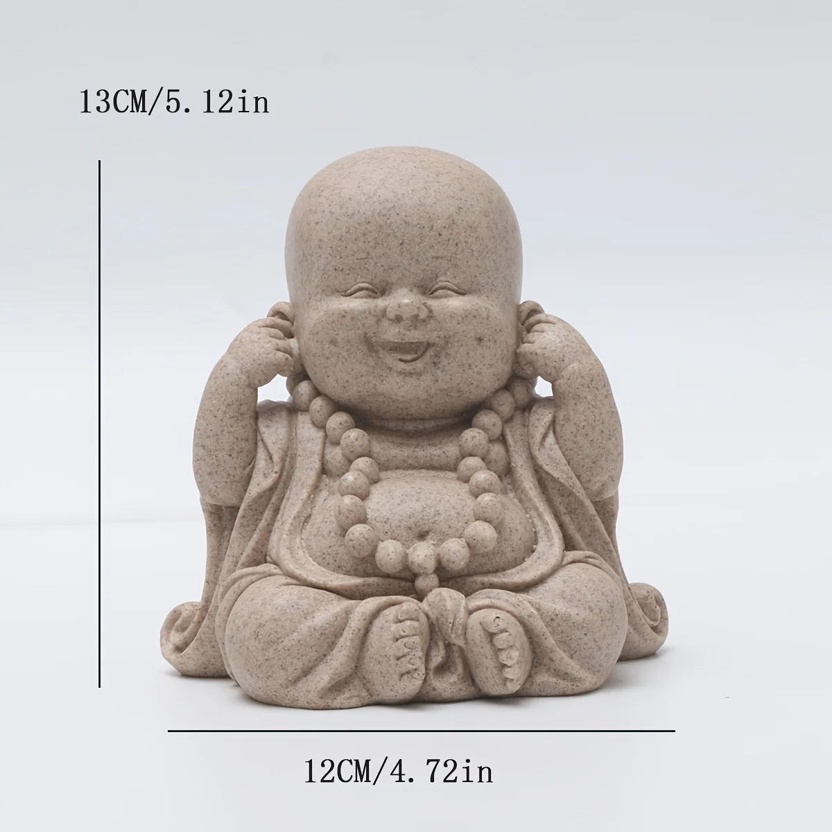 

Adorable Zen-Inspired Resin Monk Figurine - with Smiling Buddha,Versatile Cartoon-Themed Statue for Home & Garden,Buddha Statues