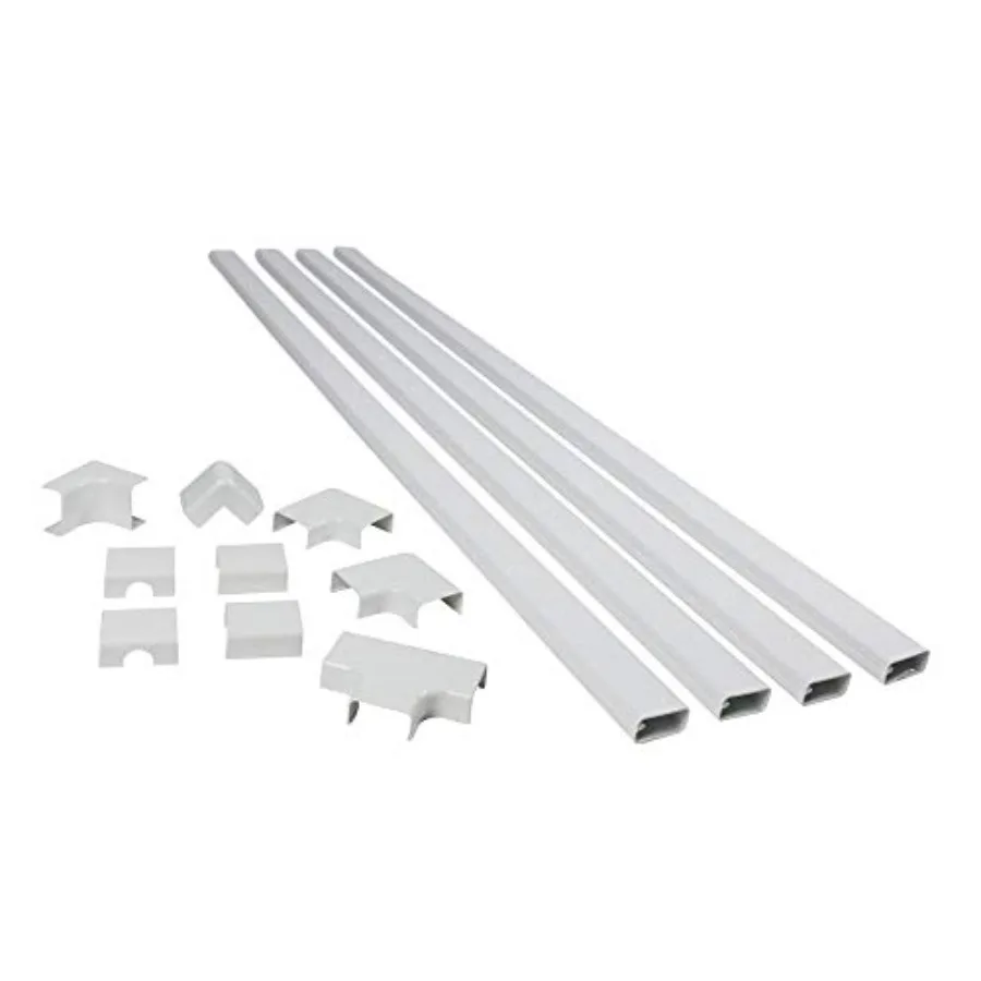 

Legrand C310 Cordmate III 10 Foot 11 Piece Cord Cover Kit, Organizer for Wall, Holds Up to 5 Cords or Cables, 45"L x 1.5"W, Whi