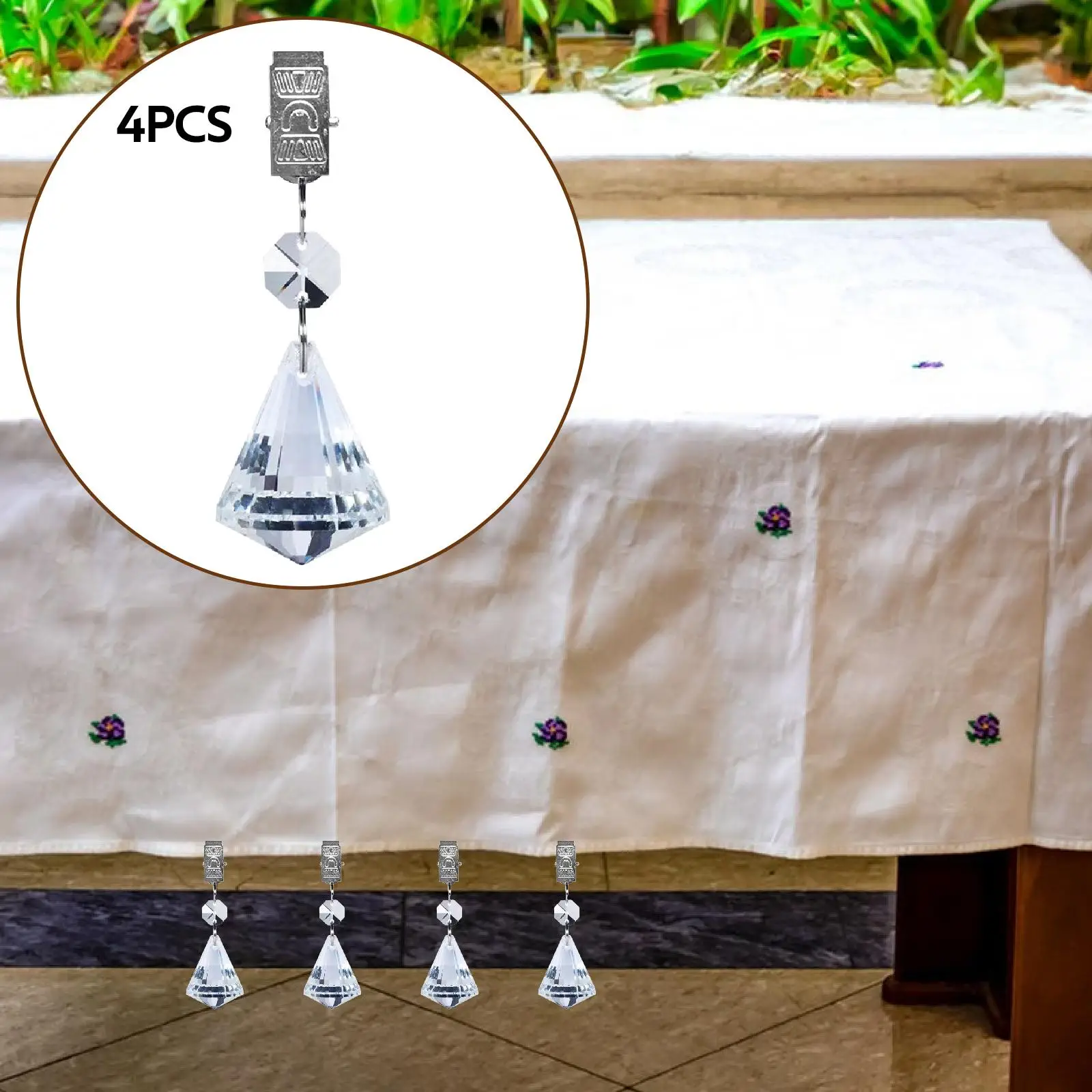 

4 шт., подвески для покрытия стола, вешалки, утяжелители для скатерти, металлический зажим, зажим для перголы, зажимы вниз, занавеска, обеденный стол, семейный душ